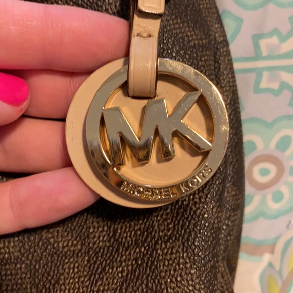 Michael Kors MICHAEL brown MK bag with two straps NWOT - Picture 2 of 10